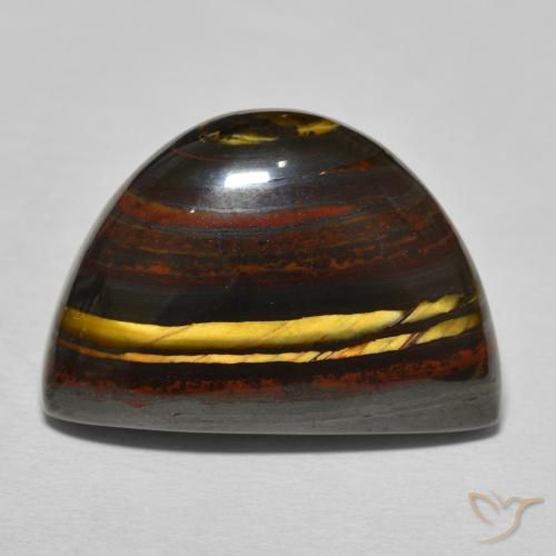 20.41ct Naturale Hickory Brown Matrice di occhio di tigre, Taglio a fantasia, Opaco