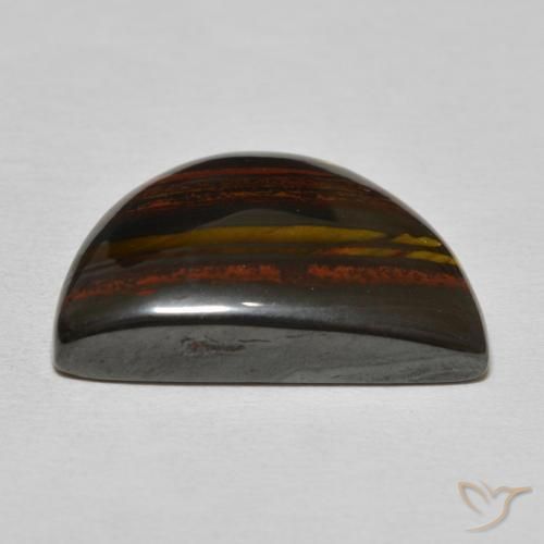 Matrice di occhio di tigre Hickory Brown naturale da 20.41 ct, Taglio a fantasia, Opaco