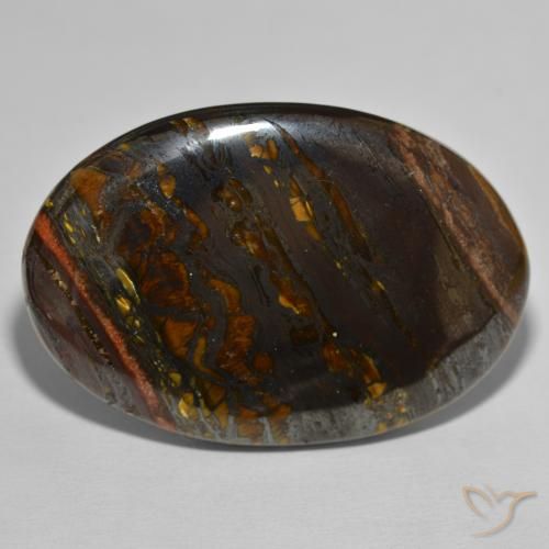 149.79ct Naturale Multicolore Matrice di occhio di tigre, Ovale, Opaco