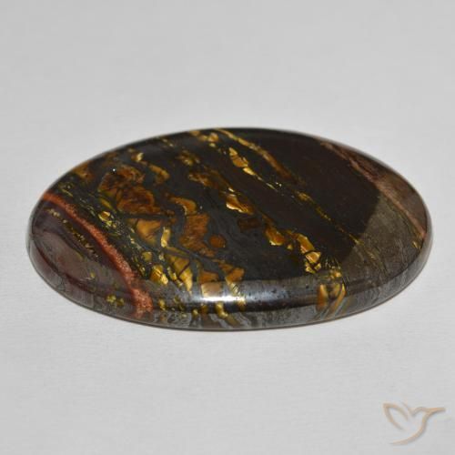 Matrice di occhio di tigre Multicolore naturale da 149.79 ct, Ovale, Opaco