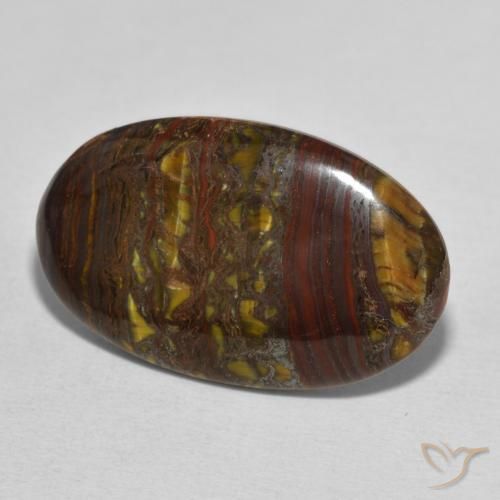 Matrice di occhio di tigre Multicolore naturale da 21.51 ct, Ovale, Opaco