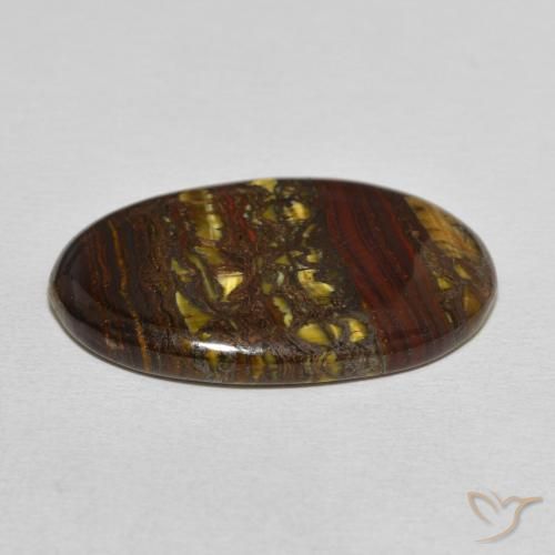Matrice di occhio di tigre Multicolore naturale da 21.51 ct, Ovale, Opaco