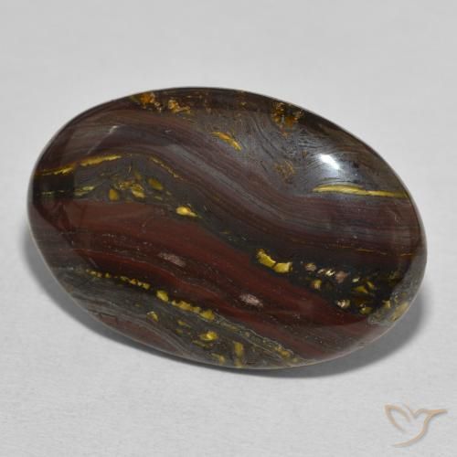 Matrice di occhio di tigre Multicolore naturale da 30.81 ct, Ovale, Opaco