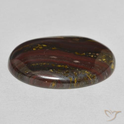 Matrice di occhio di tigre Multicolore naturale da 30.81 ct, Ovale, Opaco