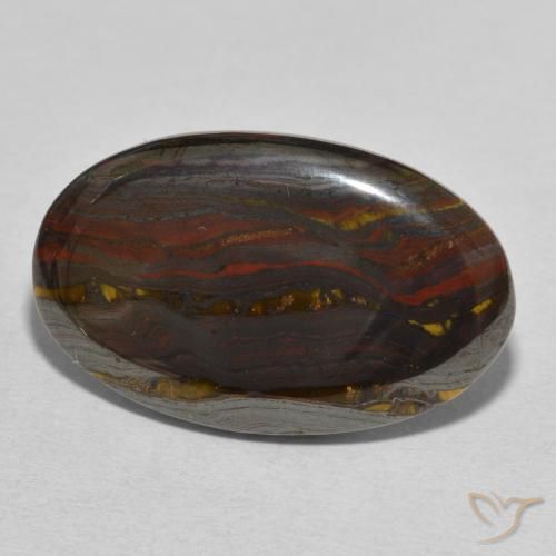 Matrice di occhio di tigre Multicolore naturale da 24.74 ct, Ovale, Opaco