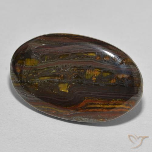 Matrice di occhio di tigre Multicolore naturale da 46.95 ct, Ovale, Opaco