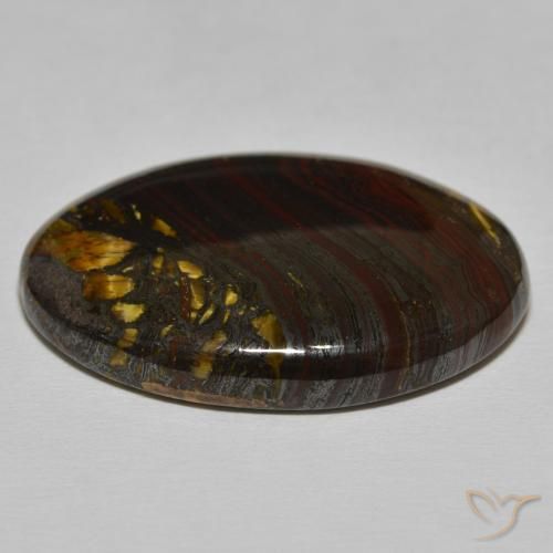 Matrice di occhio di tigre Marrone caldo naturale da 45.32 ct, Ovale, Opaco