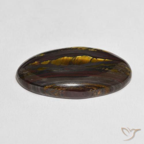 Matrice di occhio di tigre Multicolore naturale da 33.73 ct, Ovale, Opaco