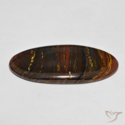 Matrice di occhio di tigre Multicolore naturale da 51.65 ct, Ovale, Opaco