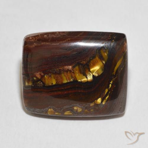 24.00ct Naturale Multicolore Matrice di occhio di tigre, Cuscino, Opaco