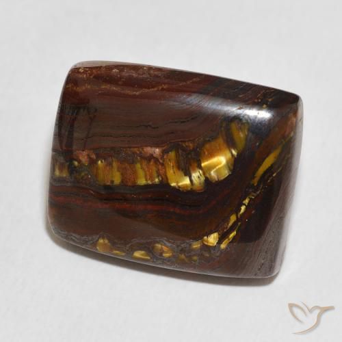 Matrice di occhio di tigre Multicolore naturale da 24.00 ct, Cuscino, Opaco