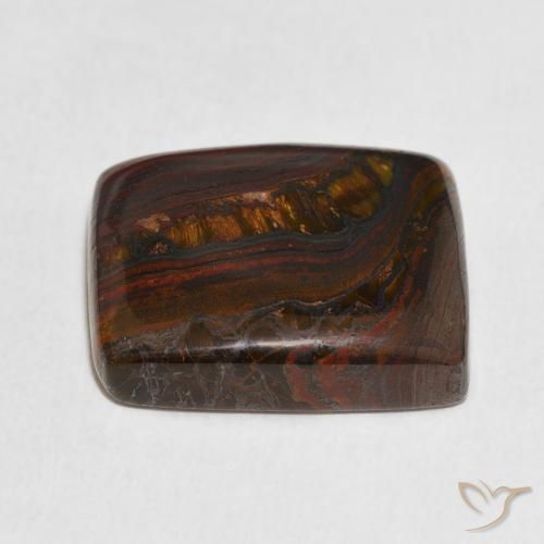Matrice di occhio di tigre Multicolore naturale da 24.00 ct, Cuscino, Opaco