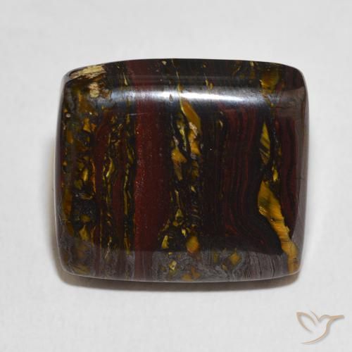 27.98ct Naturale Multicolore Matrice di occhio di tigre, Cuscino, Opaco