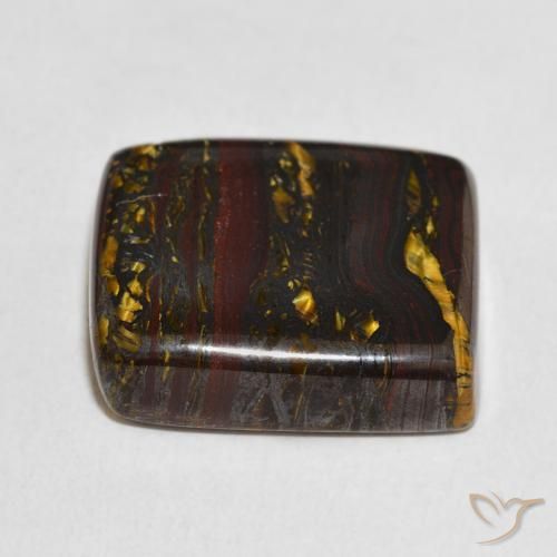 Matrice di occhio di tigre Multicolore naturale da 27.98 ct, Cuscino, Opaco