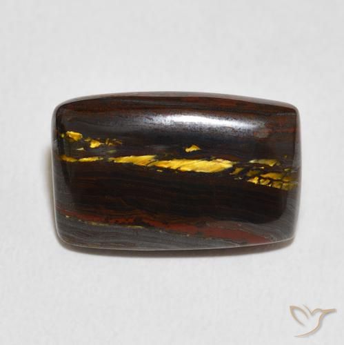 13.48ct Naturale Multicolore Matrice di occhio di tigre, Cuscino, Opaco