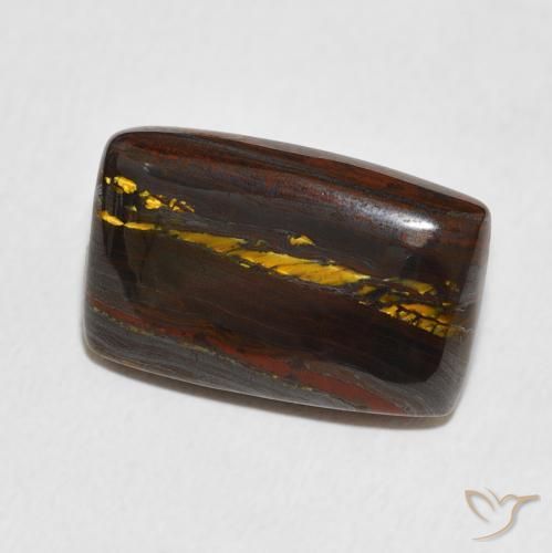 Matrice di occhio di tigre Multicolore naturale da 13.48 ct, Cuscino, Opaco