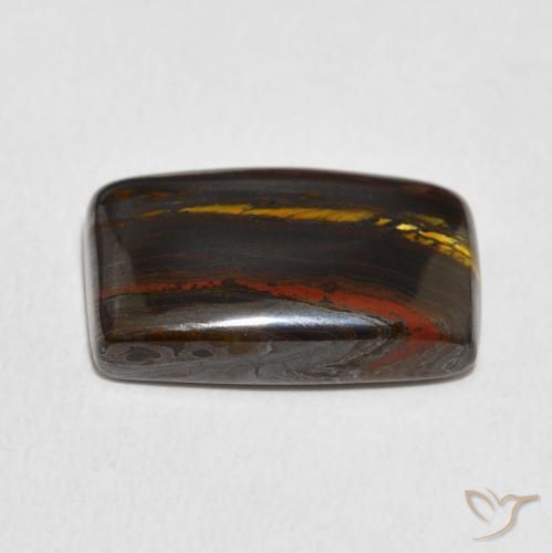 Matrice di occhio di tigre Multicolore naturale da 13.48 ct, Cuscino, Opaco