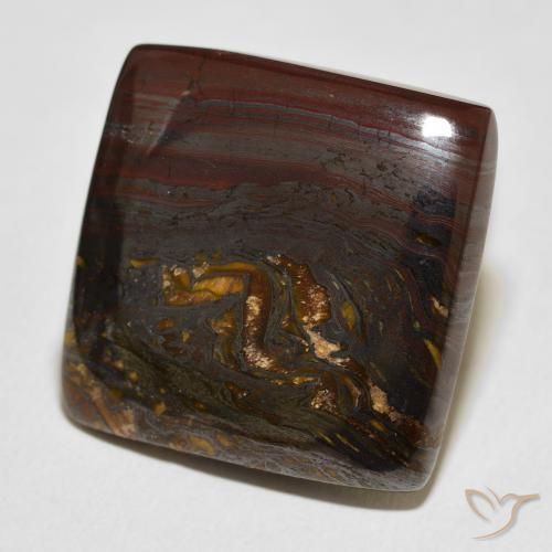 Matrice di occhio di tigre Multicolore naturale da 39.05 ct, Quadrato, Opaco