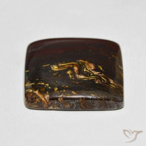 Matrice di occhio di tigre Multicolore naturale da 39.05 ct, Quadrato, Opaco