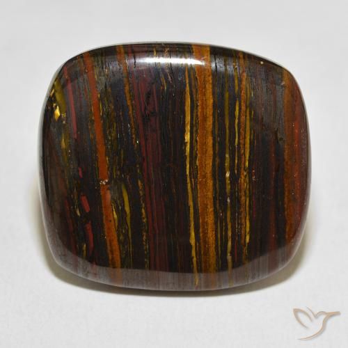47.05ct Naturale Multicolore Matrice di occhio di tigre, Cuscino, Opaco