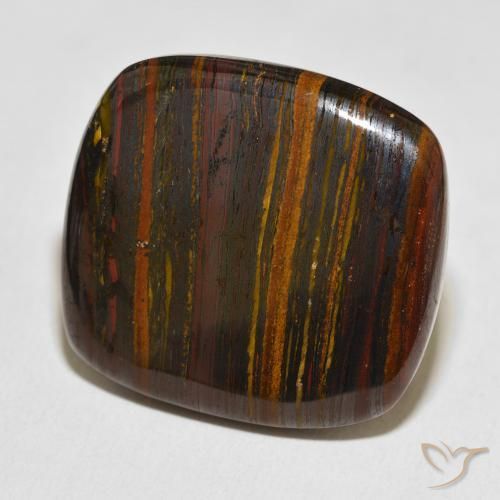 Matrice di occhio di tigre Multicolore naturale da 47.05 ct, Cuscino, Opaco