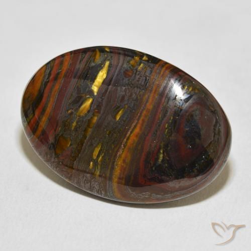 Matrice di occhio di tigre Multicolore naturale da 45.39 ct, Ovale, Opaco