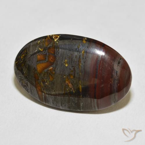 Matrice di occhio di tigre Multicolore naturale da 36.40 ct, Ovale, Opaco