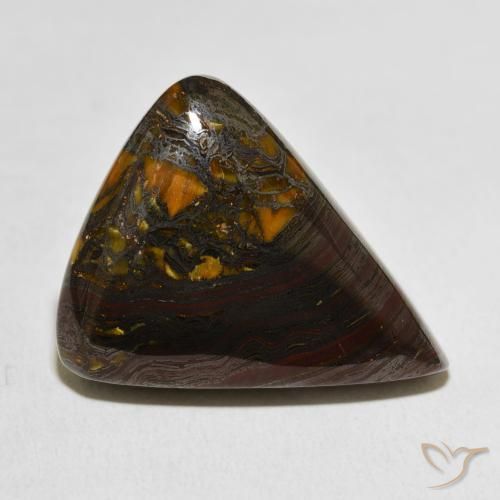 Matrice di occhio di tigre Multicolore naturale da 39.24 ct, Forma a pera, Opaco