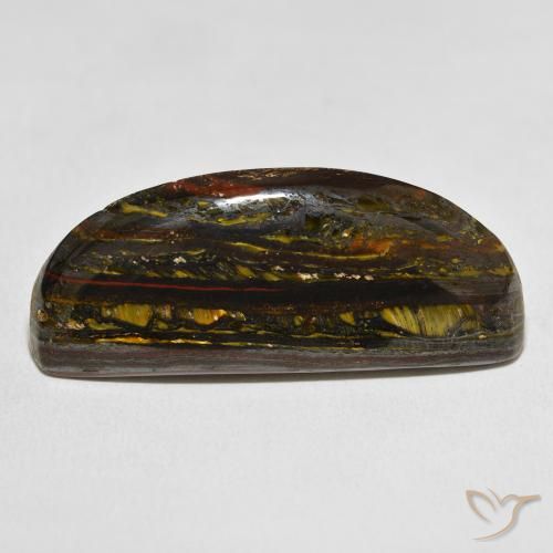 45.37ct Naturale Multicolore Matrice di occhio di tigre, Taglio a fantasia, Opaco