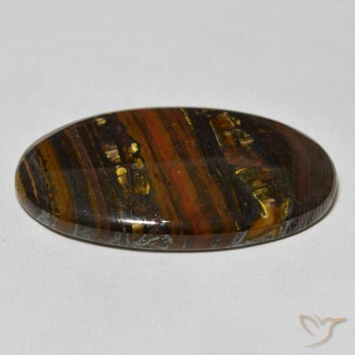 Matrice di occhio di tigre Multicolore naturale da 55.91 ct, Ovale, Opaco