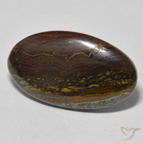 Matrice di occhio di tigre Multicolore naturale da 39.17 ct, Ovale, Opaco
