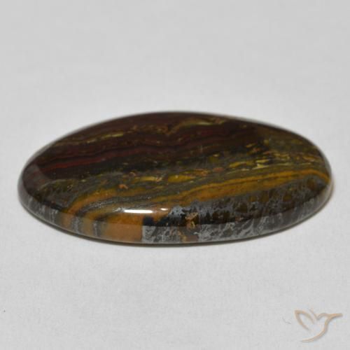 Matrice di occhio di tigre Multicolore naturale da 39.17 ct, Ovale, Opaco