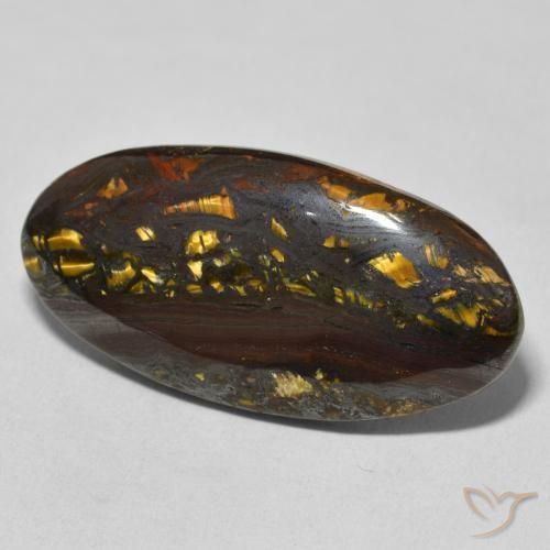 Matrice di occhio di tigre Multicolore naturale da 30.82 ct, Ovale, Opaco