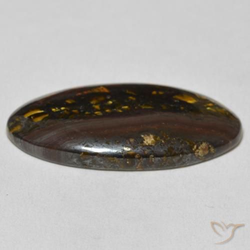 Matrice di occhio di tigre Multicolore naturale da 30.82 ct, Ovale, Opaco