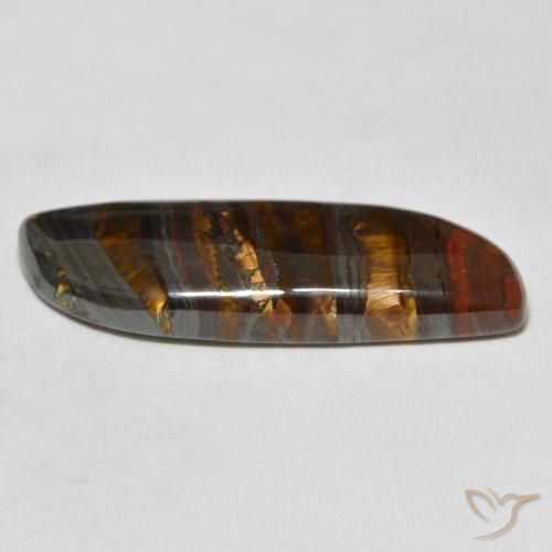 Matrice di occhio di tigre Multicolore naturale da 23.75 ct, Taglio a fantasia, Opaco