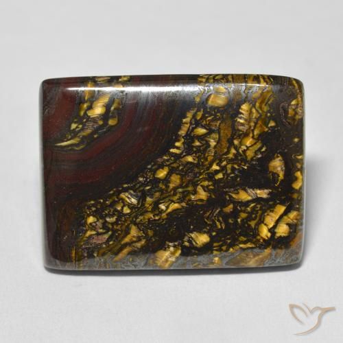 46.40ct Naturale Multicolore Matrice di occhio di tigre, Quadrato, Opaco