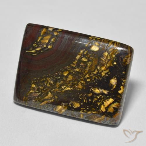 Matrice di occhio di tigre Multicolore naturale da 46.40 ct, Quadrato, Opaco