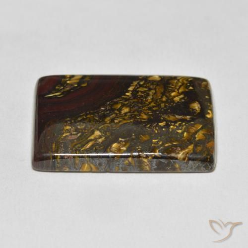Matrice di occhio di tigre Multicolore naturale da 46.40 ct, Quadrato, Opaco