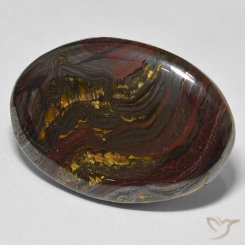 Matrice di occhio di tigre Multicolore naturale da 55.15 ct, Ovale, Opaco