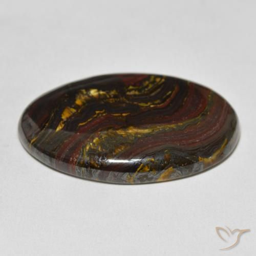 Matrice di occhio di tigre Multicolore naturale da 55.15 ct, Ovale, Opaco