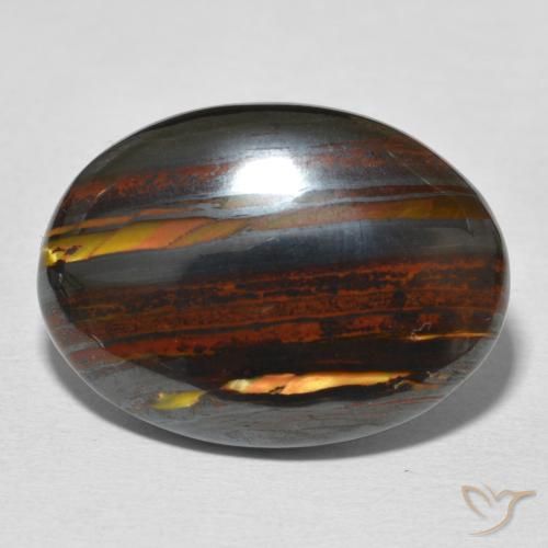 24.63ct Naturale Multicolore Matrice di occhio di tigre, Ovale, Opaco