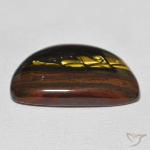 Matrice di occhio di tigre Multicolore naturale da 26.03 ct, Taglio a fantasia, Opaco