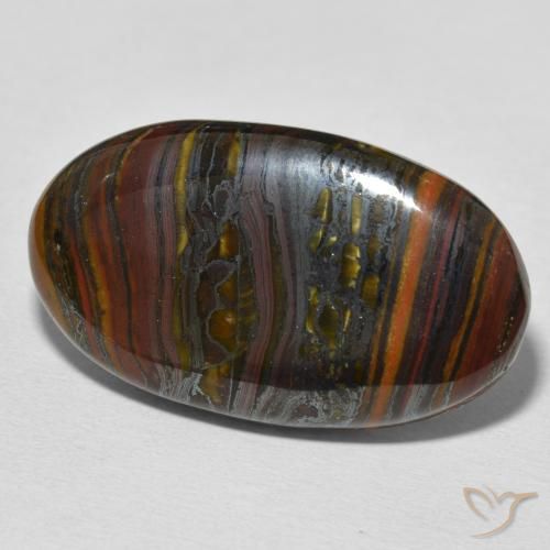 Matrice di occhio di tigre Multicolore naturale da 31.84 ct, Ovale, Opaco