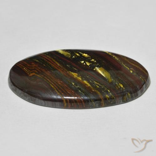 Matrice di occhio di tigre Multicolore naturale da 67.95 ct, Ovale, Opaco