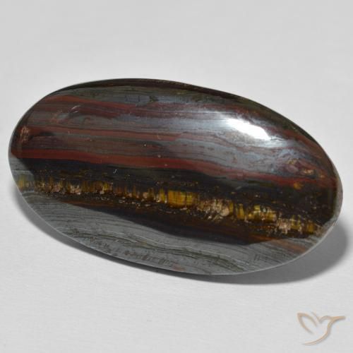 Matrice di occhio di tigre Multicolore naturale da 59.32 ct, Ovale, Opaco