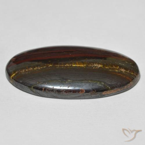Matrice di occhio di tigre Multicolore naturale da 59.32 ct, Ovale, Opaco