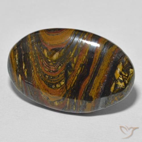 Matrice di occhio di tigre Multicolore naturale da 29.95 ct, Ovale, Opaco