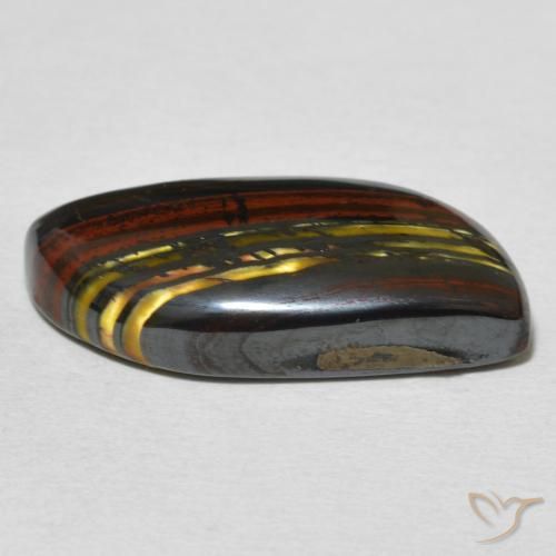 Matrice di occhio di tigre Multicolore naturale da 18.34 ct, Taglio a fantasia, Opaco