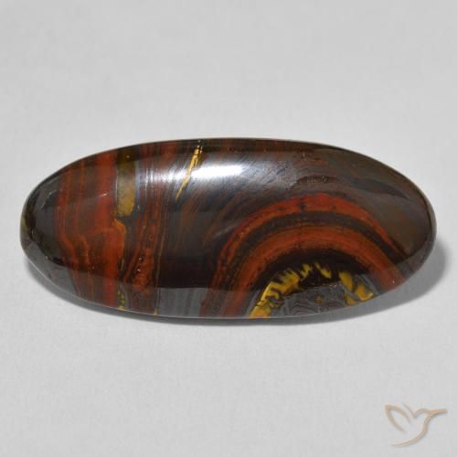 26.75ct Naturale Multicolore Matrice di occhio di tigre, Ovale, Opaco