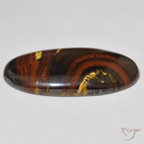 Matrice di occhio di tigre Multicolore naturale da 26.75 ct, Ovale, Opaco